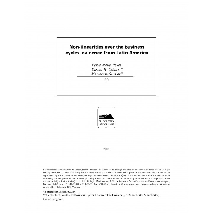 Non-linearities over the business cycles: evidence from...