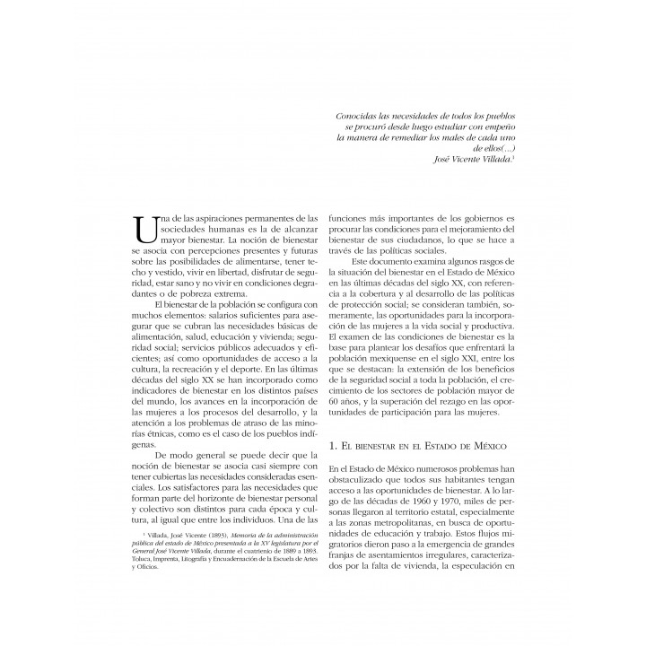 Condiciones de bienestar y políticas de protección social...