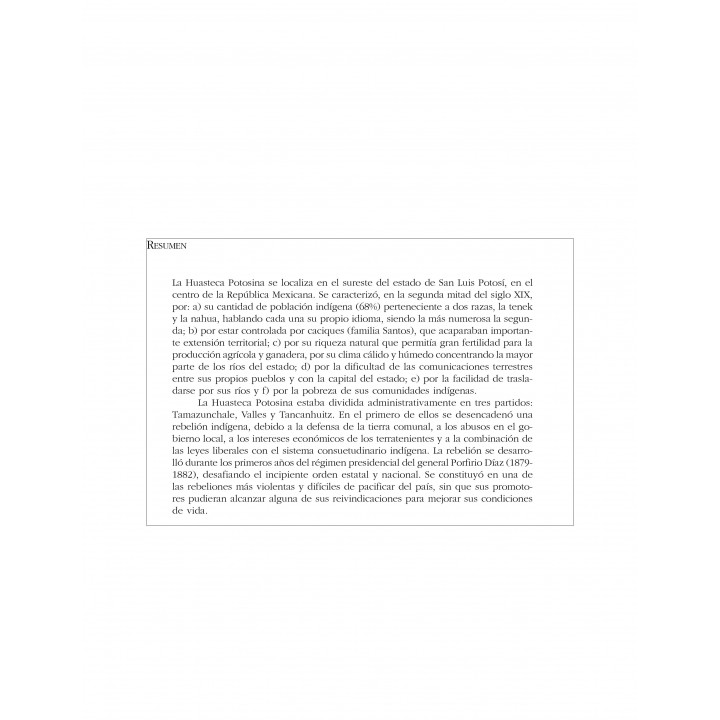 Rebelión indígena en la huasteca potosina, 1879-1882