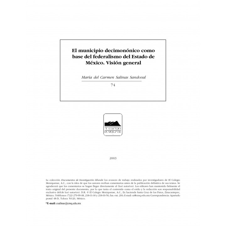 El municipio decimonónico como base del federalismo...