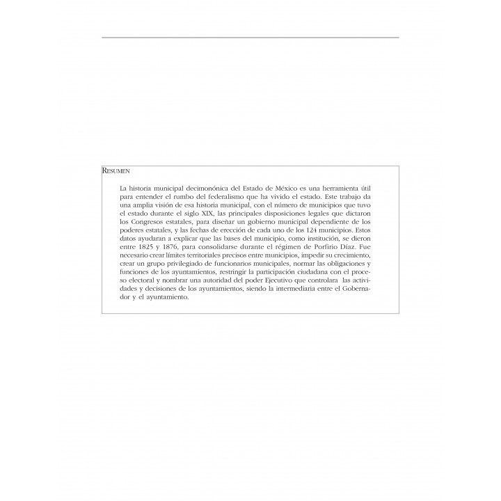 El municipio decimonónico como base del federalismo...