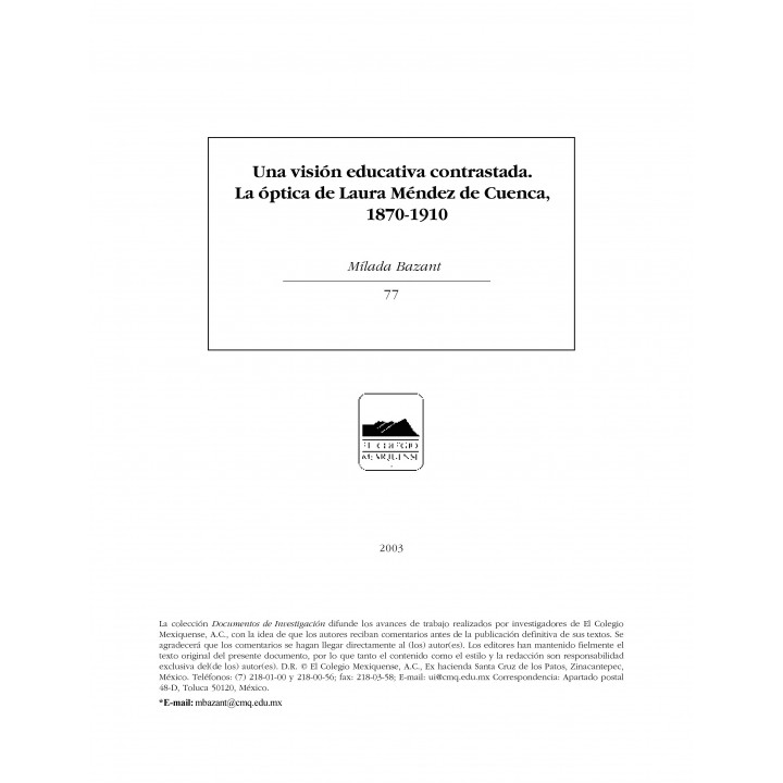Una visión educativa contrastada. La óptica de Laura Méndez...