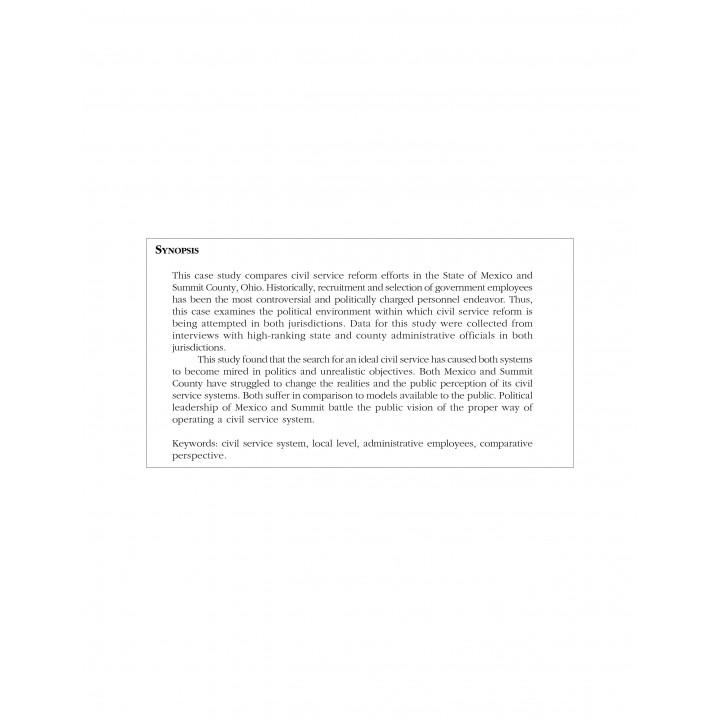 Civil Service Reform in Comparative Perspective: The Case...