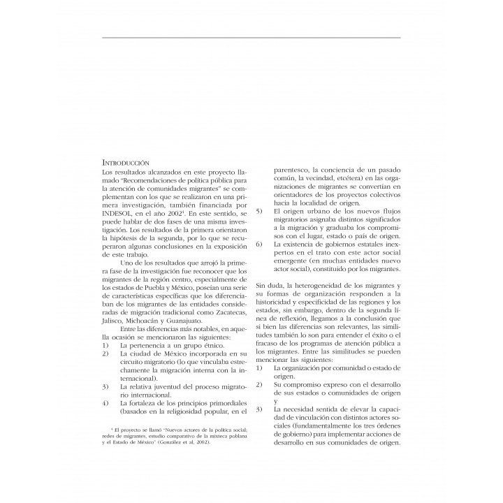 Migrantes y políticas públicas. Apuntes desde la experiencia...