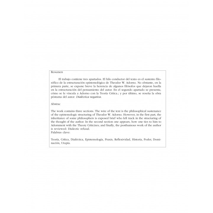 Adorno, Teoría crítica y dialéctica negativa