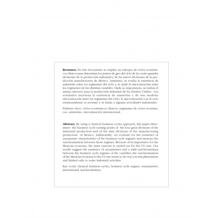 Ciclos económicos industriales clásicos en México