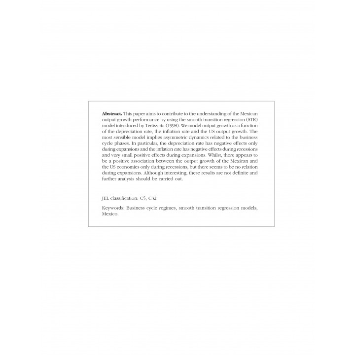 Modelling nonlinearities in Mexican output growth