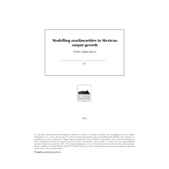 Modelling nonlinearities in Mexican output growth