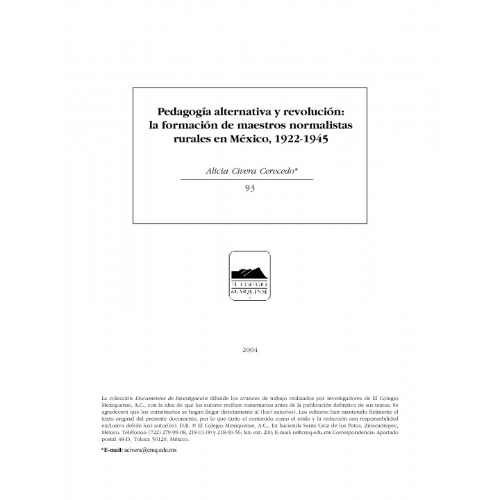 Pedagogía alternativa y revolución: la formación de maestros...
