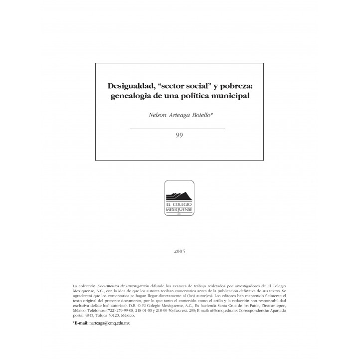 Desigualdad, "sector social" y pobreza: genealogía...