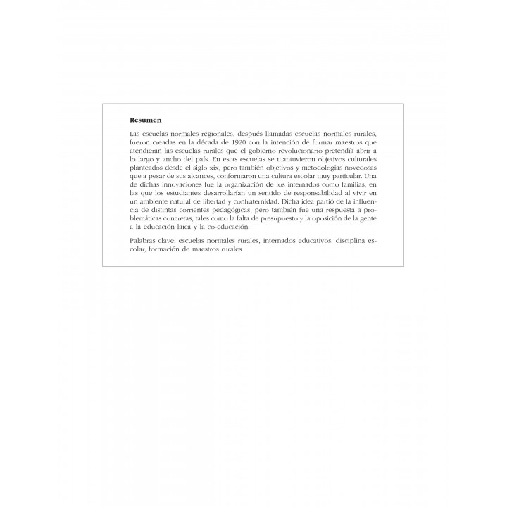 El internado como familia: las escuelas normales rurales...