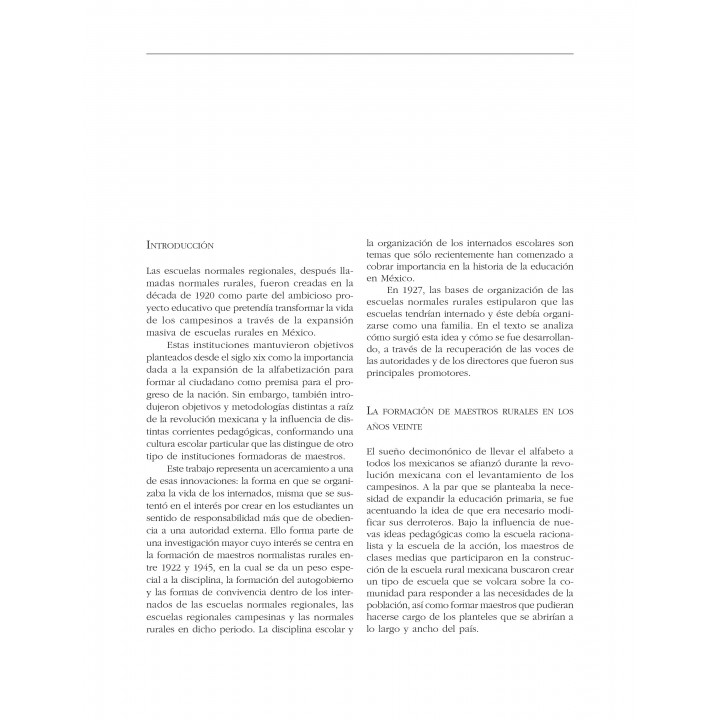 El internado como familia: las escuelas normales rurales...