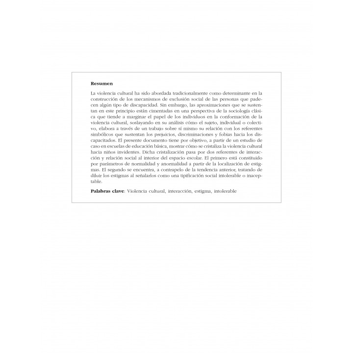 Violencia cultural en la escuela: niños invidentes...