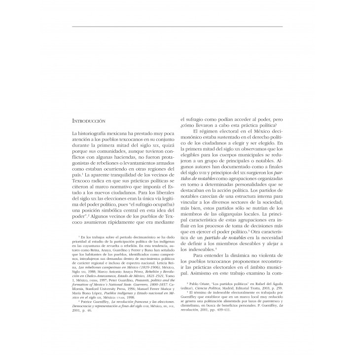 Grupos políticos en los pueblos texcocanos 1820-1850