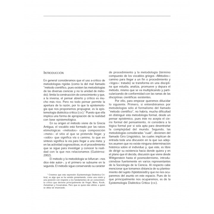 La categoría de totalidad en la epistemología dialéctica critica