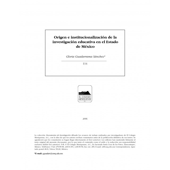 Origen e institucionalización de la investigación...