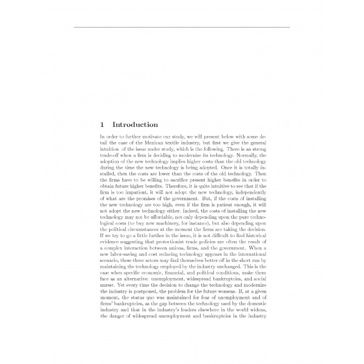 Political Constraints and Impatience as Causes of the Lack...