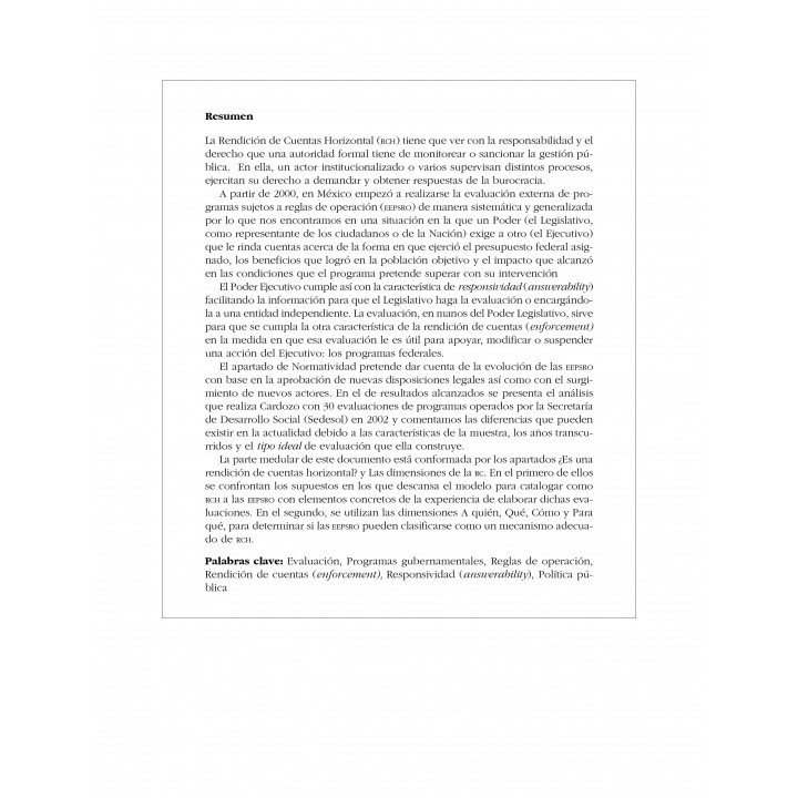 Evaluación de programas sujetos a reglas de operación...