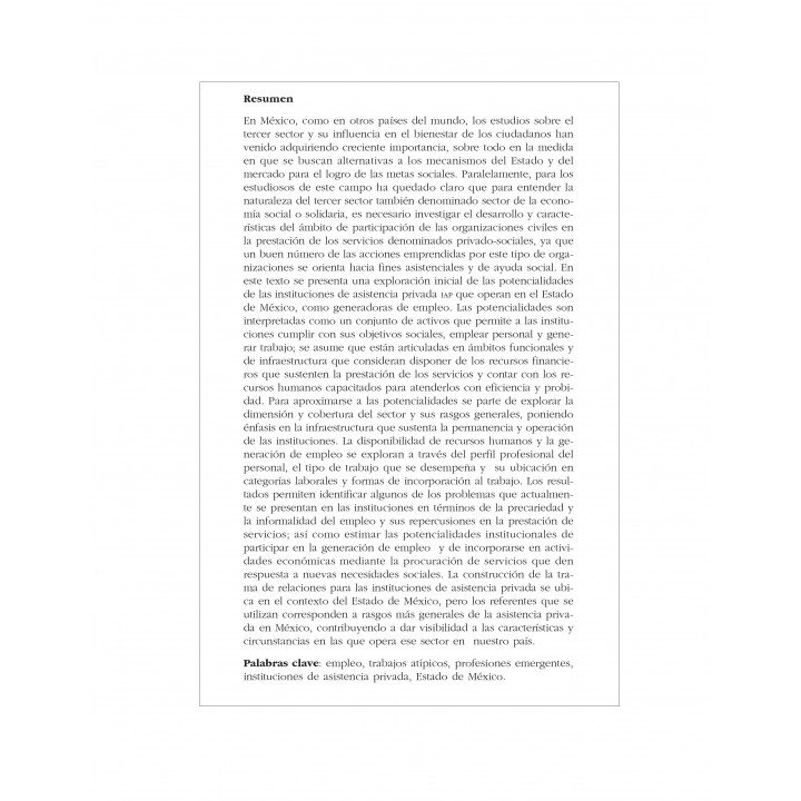 Empleo en organizaciones de la sociedad civil...