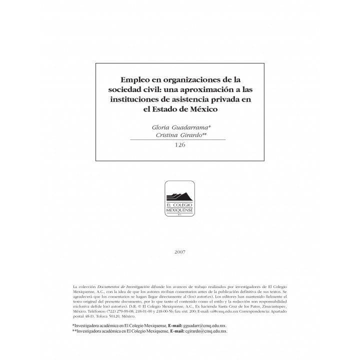 Empleo en organizaciones de la sociedad civil...