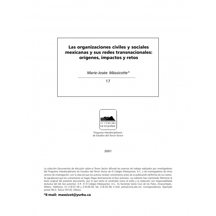 Las organizaciones civiles y sociales mexicanas y sus redes...