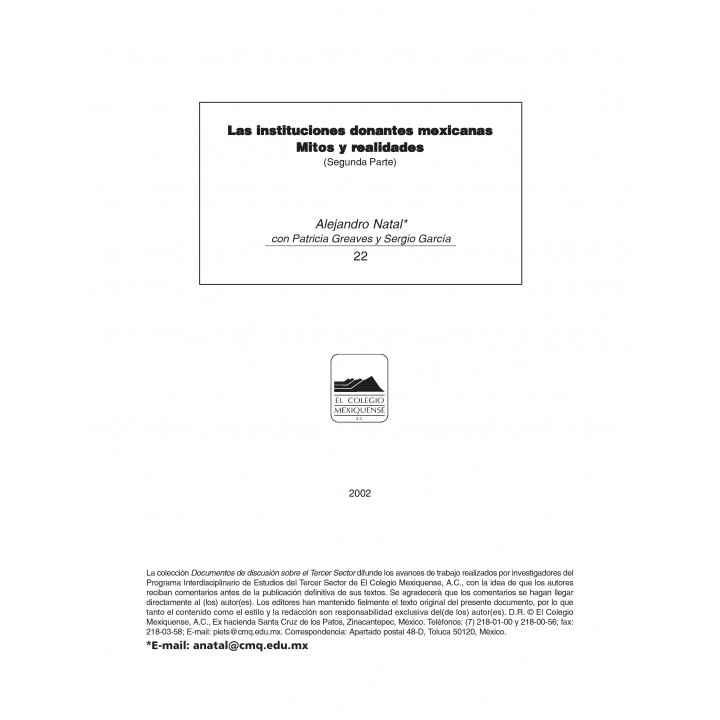 Las instituciones donantes mexicanas. Mitos y realidades 2 ...