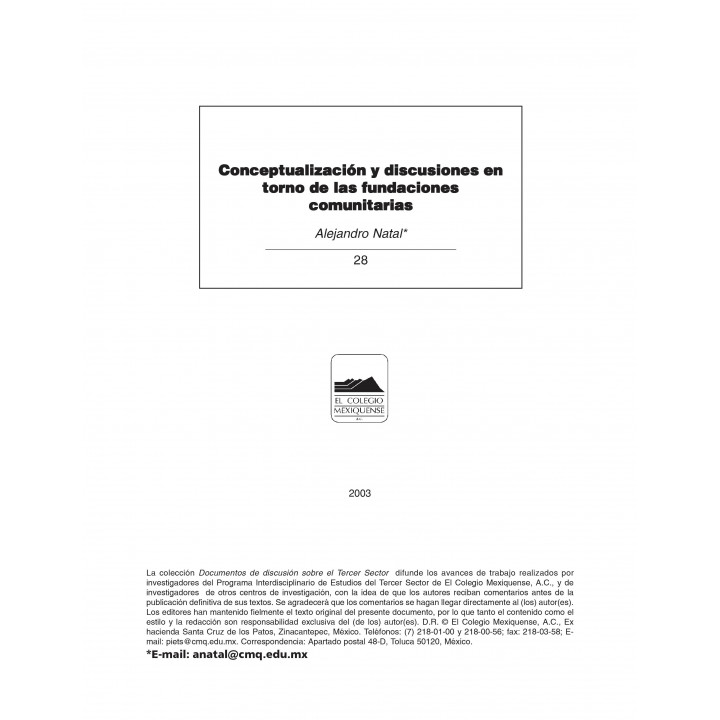 Conceptualización y discusiones en torno de las fundaciones...