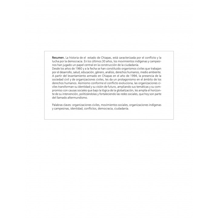 Organismos civiles en chiapas. Entre el conflicto y la...