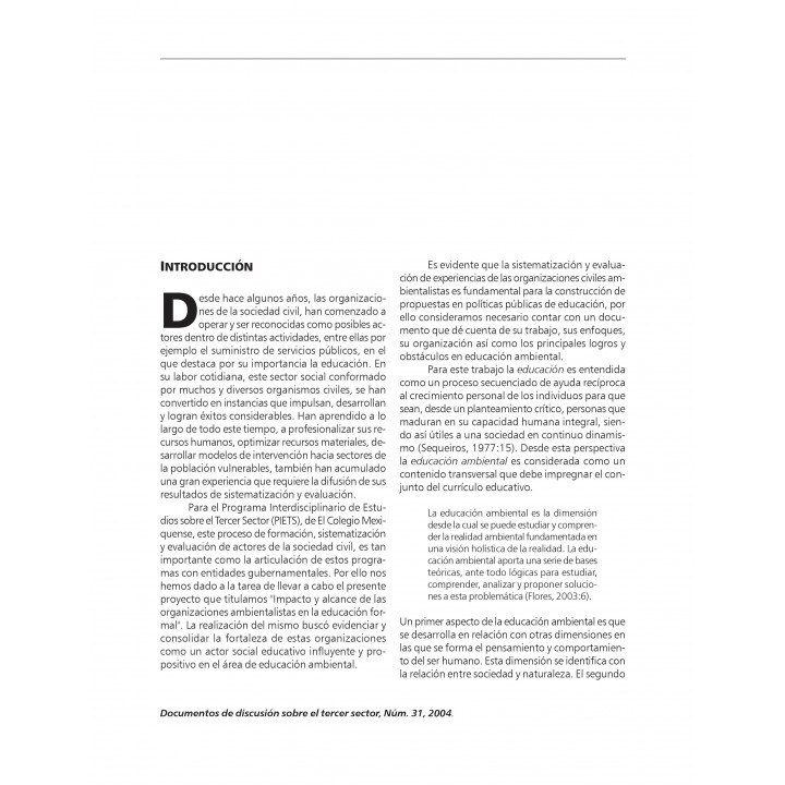 Impacto y alcance de las organizaciones ambientales en la...