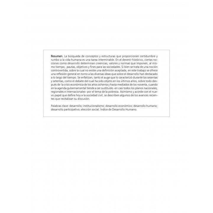 Debate contemporáneo sobre el desarrollo