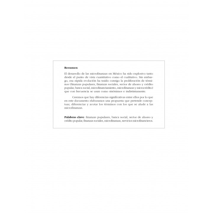 Instituciones e instrumentos de las microfinanzas en México...
