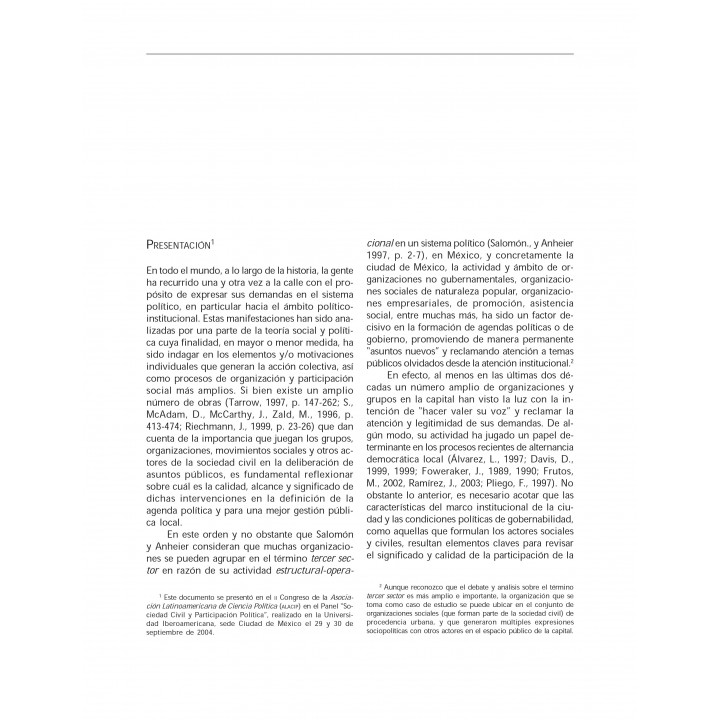 Sociedad civil y agenda de gobierno: el caso de la unión...