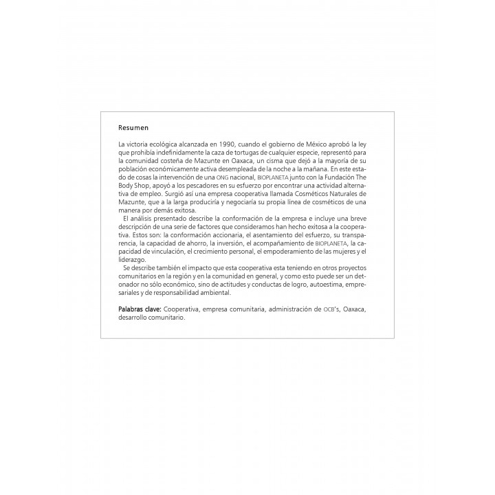 Cosméticos naturales de mazunte: una empresa comunitaria...