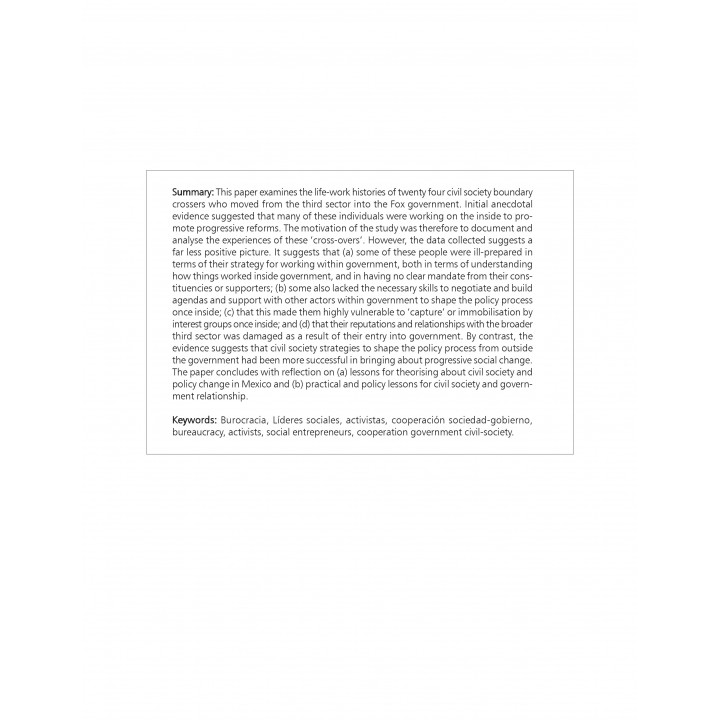 Intersectorial crossings: Civil Society leaders...