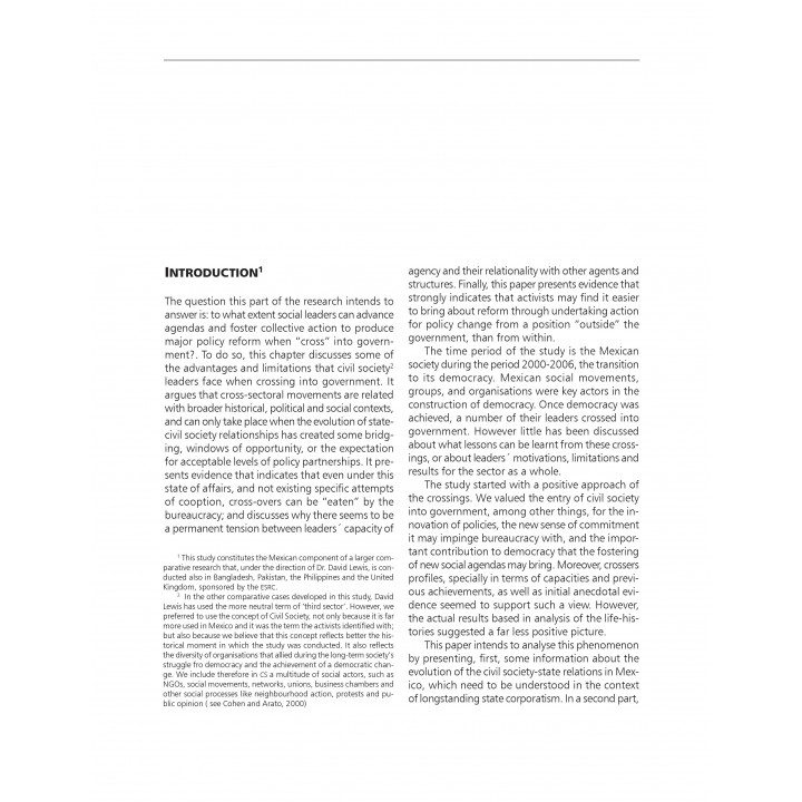 Intersectorial crossings: Civil Society leaders...