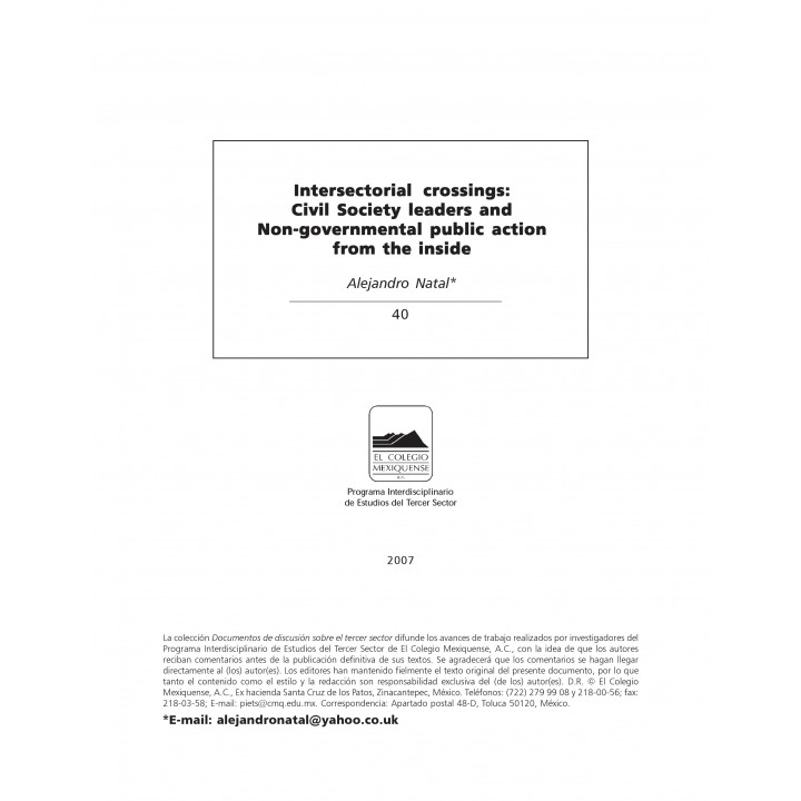 Intersectorial crossings: Civil Society leaders...