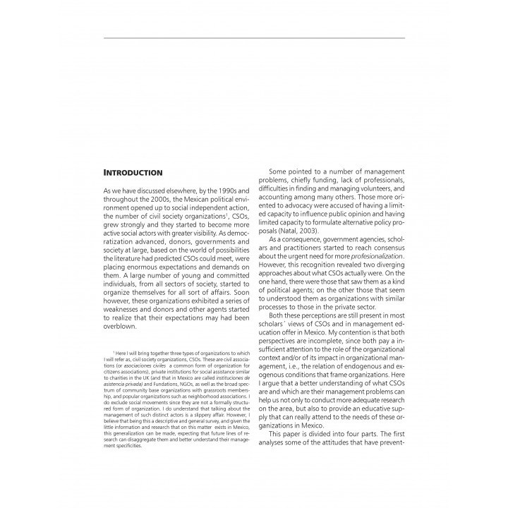 The Management of Mexican CSOs