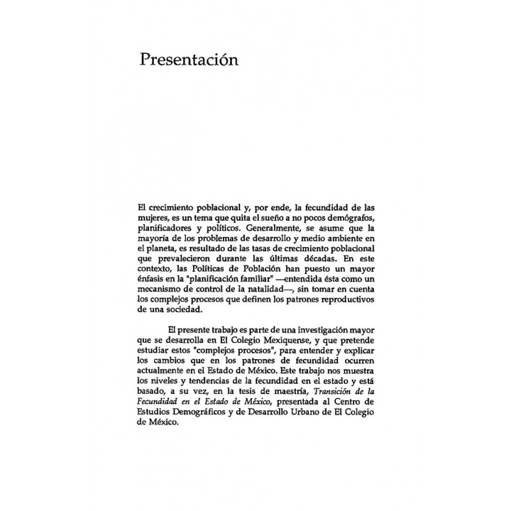 Fecundidad en el Estado de México: una aproximación ...