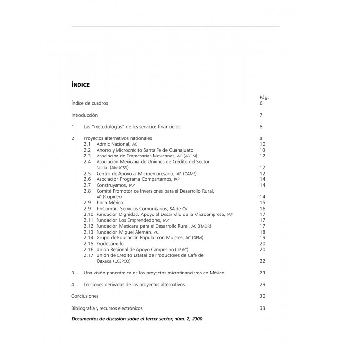 ONG e instituciones microfinancieras en México