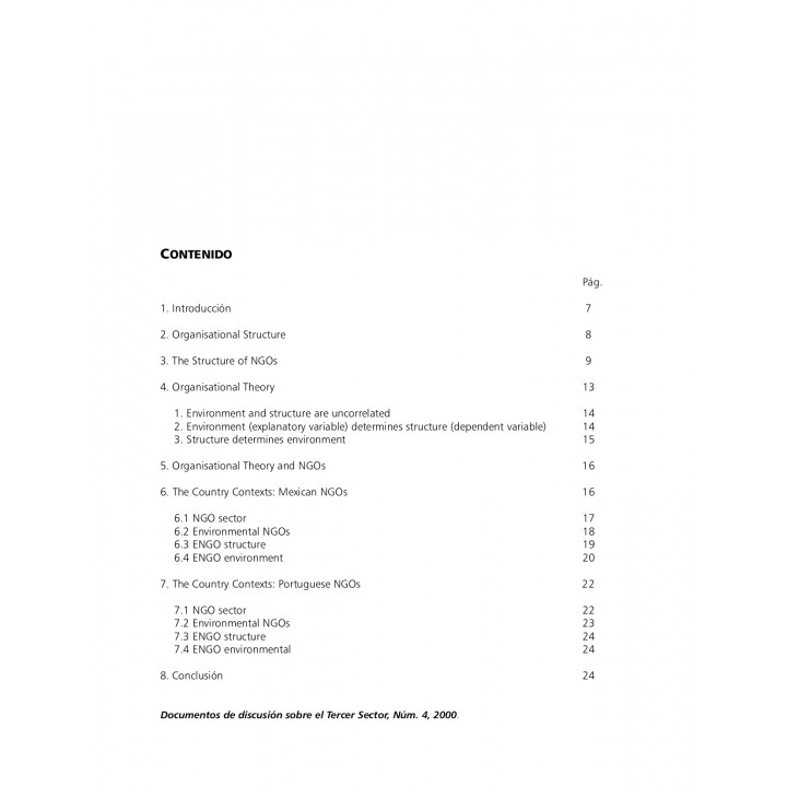 Organizational environment and ngo structure in Mexico and Portugal: what does the literature tell us?