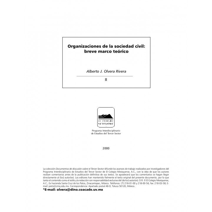 Organizaciones de la sociedad civil: breve marco teórico