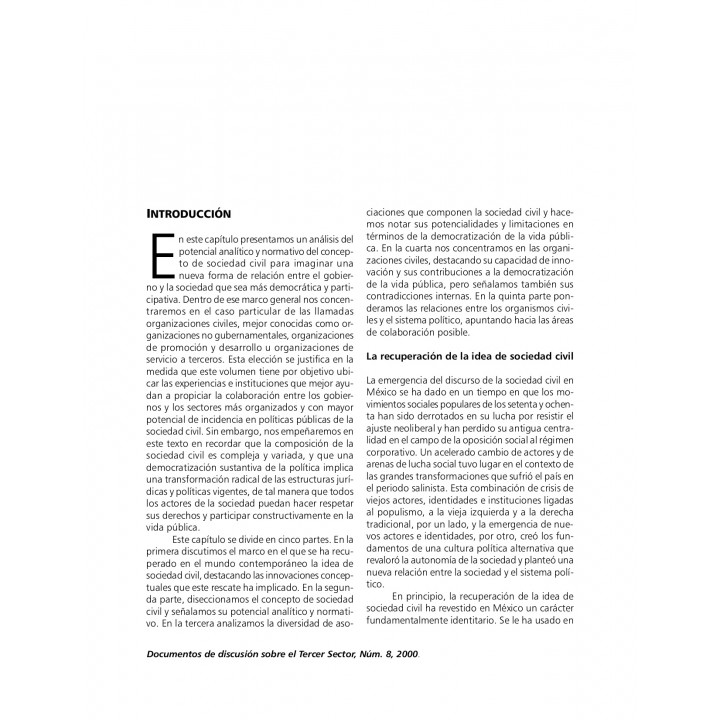 Organizaciones de la sociedad civil: breve marco teórico