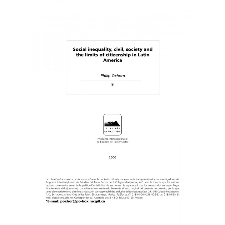 Social inequality, civil society and the limits of citizenship in Latin America