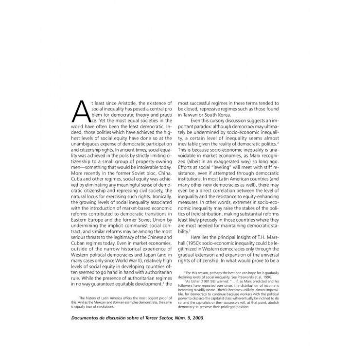 Social inequality, civil society and the limits of citizenship in Latin America