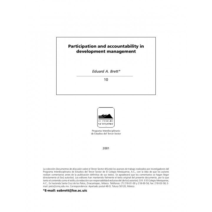 Participation and accountability in development management