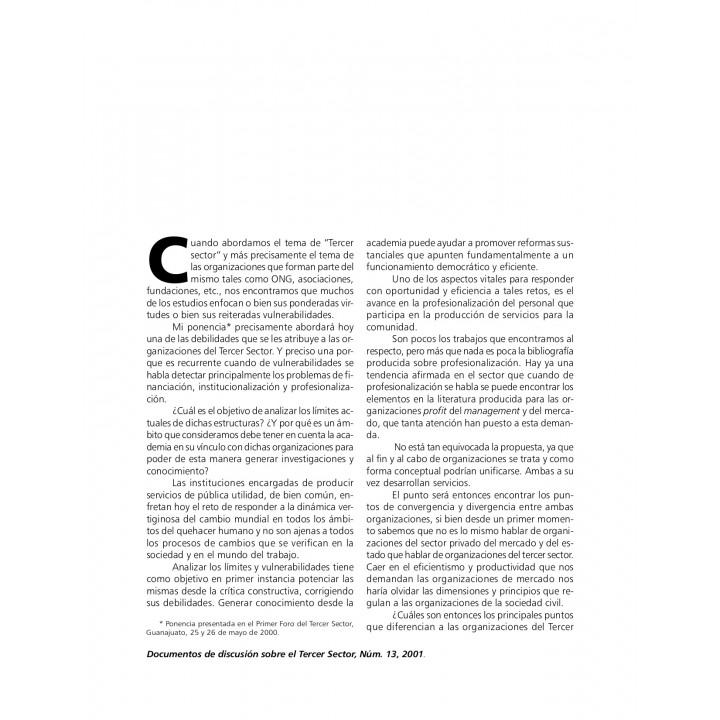 La importancia de la profesionalización de las organizaciones del "Tercer sector"