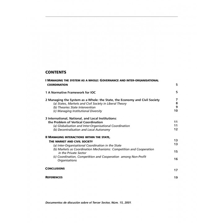 States, markets and civil society: autonomy, diversity and interdependence in inter-organisational relationships