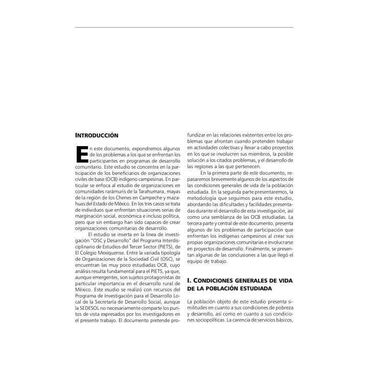 Problemas de participación en las organizaciones civiles indígena campesinas