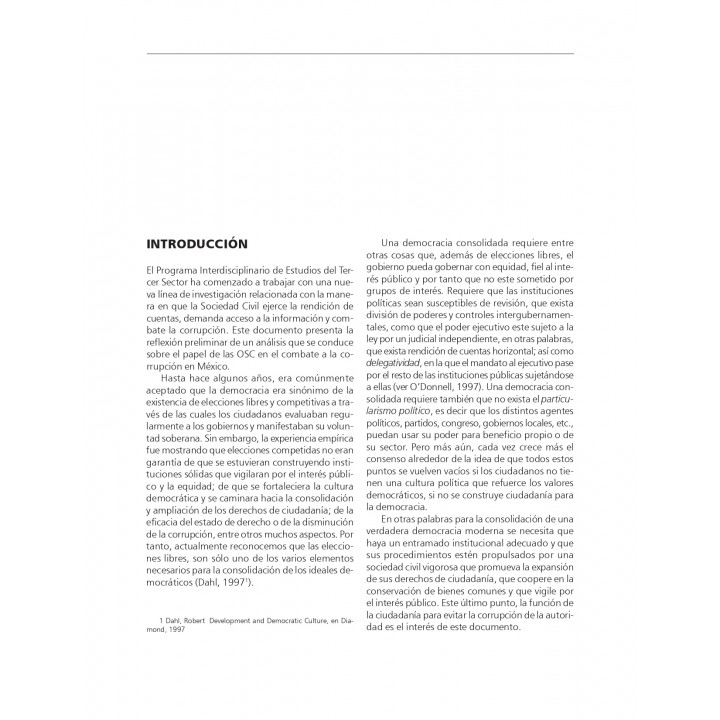 Corrupción, democracia y sociedad civil