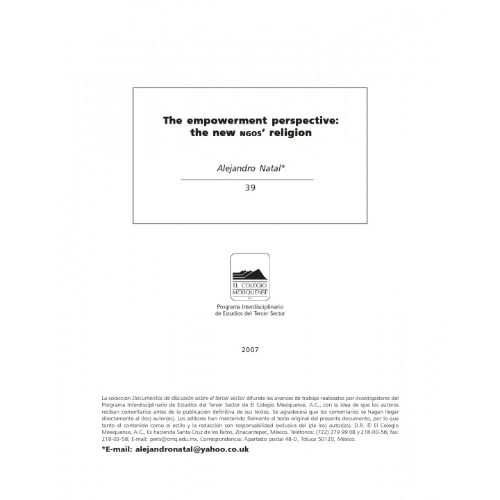 The empowerment perspective: the new NGOS’ religion